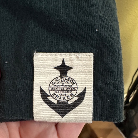Filson green Kraken Seattle Hockey Long Sleeve Shirt - Picture 4 of 4